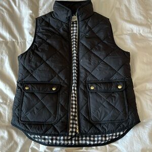 J. Crew Black Puffer Vest Size Medium